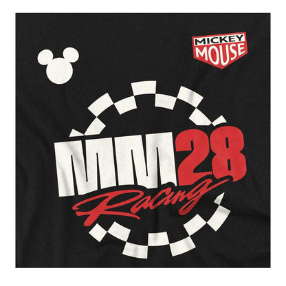 Black - Side - Disney Childrens-Kids Racing Mickey Mouse Checkered Badge Sweatshirt