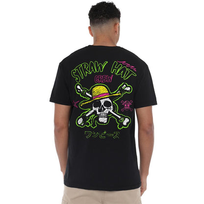 Black - Back - One Piece Unisex Adult Skull And Crossbones Back Print T-Shirt