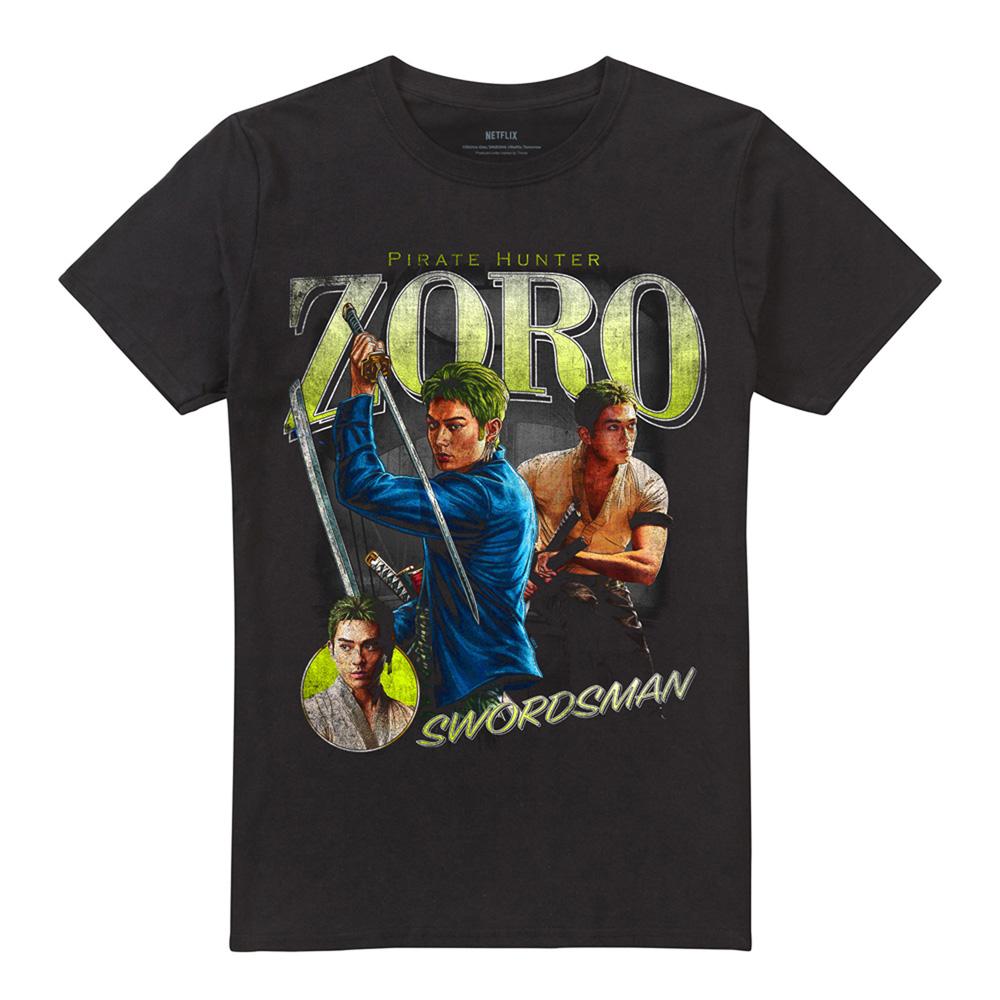Black - Front - One Piece Unisex Adult Roronoa Zoro Homage T-Shirt