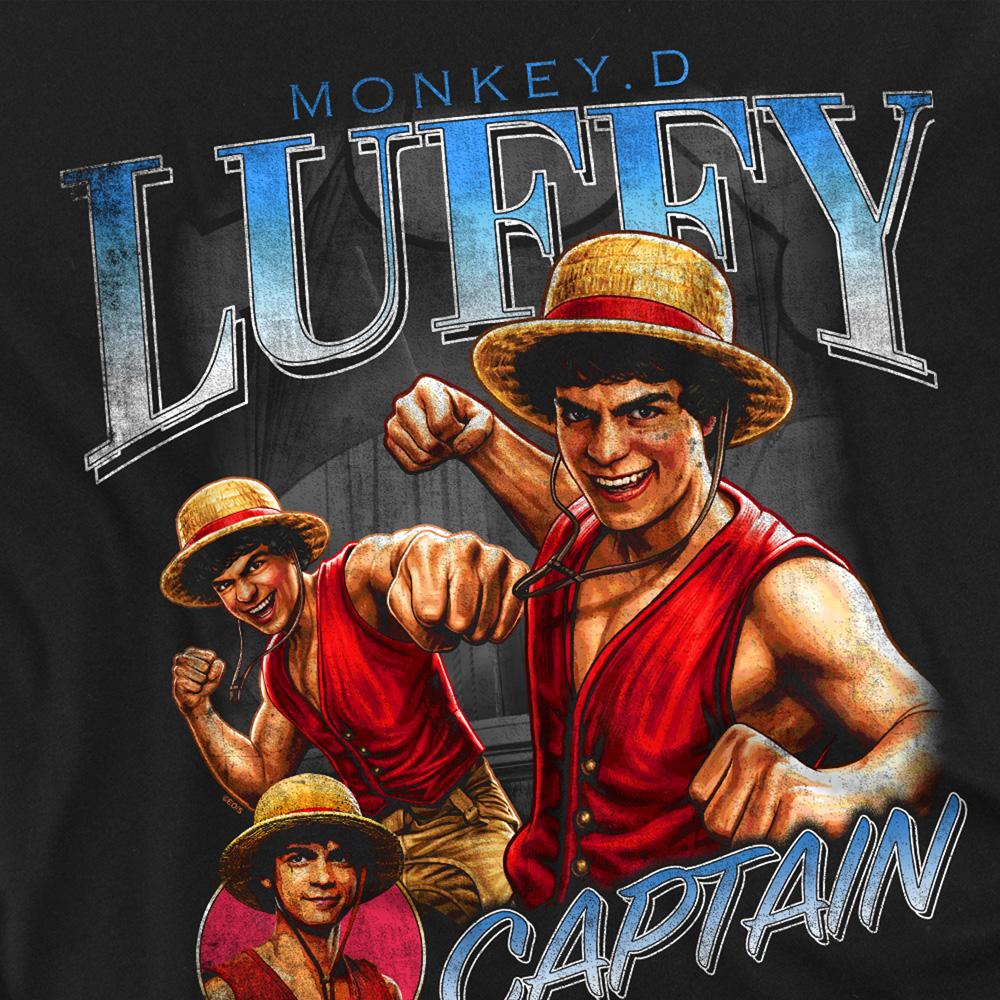 Black - Side - One Piece Unisex Adult Monkey D. Luffy Homage T-Shirt