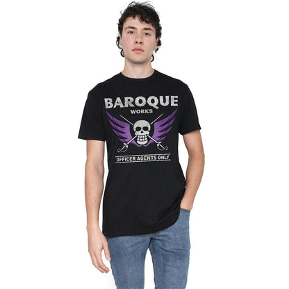 Black - Back - One Piece Unisex Adult Baroque Works Agent T-Shirt