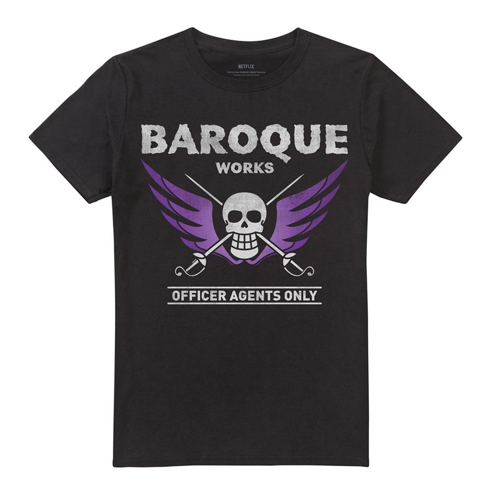 Black - Front - One Piece Unisex Adult Baroque Works Agent T-Shirt