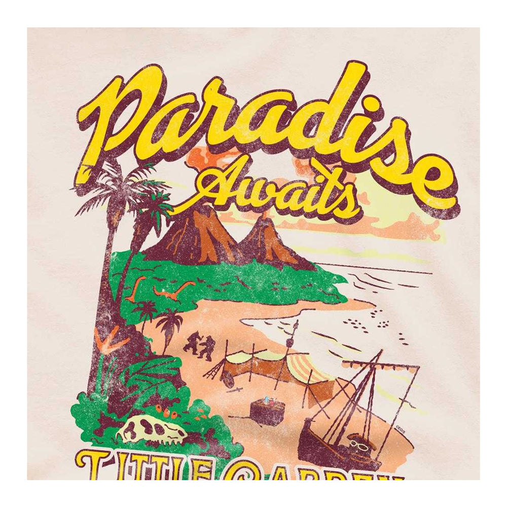 Natural - Side - One Piece Unisex Adult Paradise Awaits Little Garden T-Shirt
