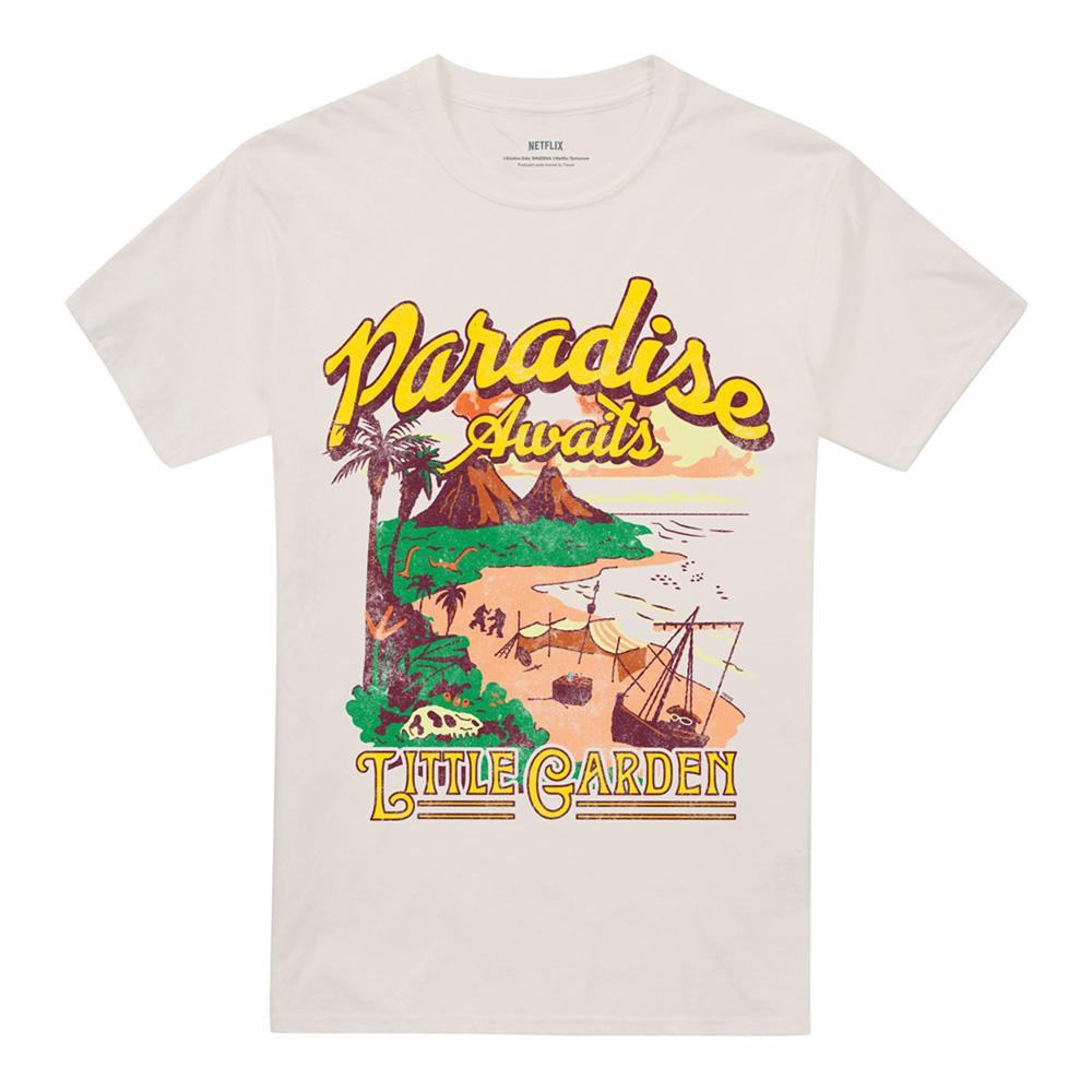 Natural - Front - One Piece Unisex Adult Paradise Awaits Little Garden T-Shirt