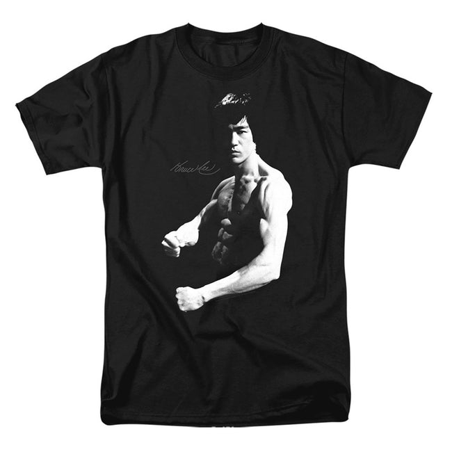 Black - Front - Bruce Lee Mens Stance T-Shirt
