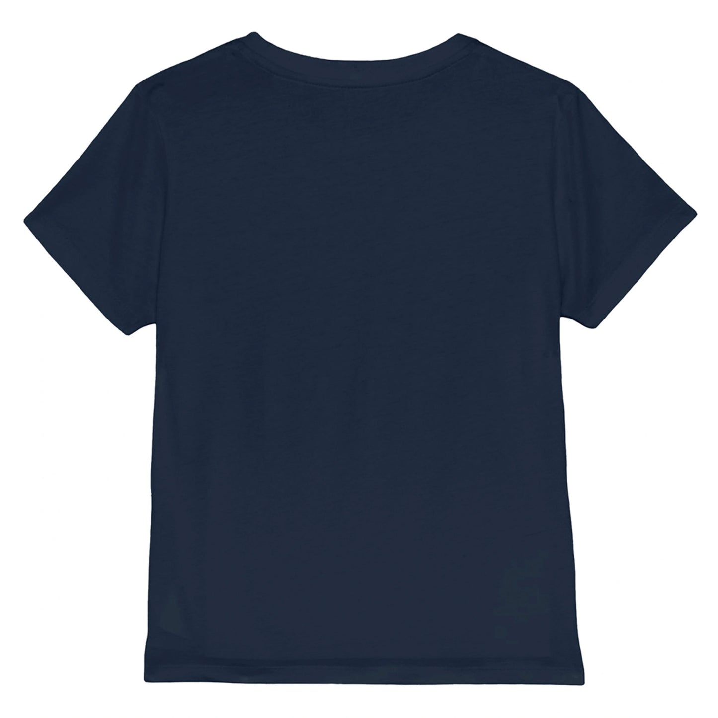 Navy - Back - One Piece Childrens-Kids Luffy Stickers T-Shirt