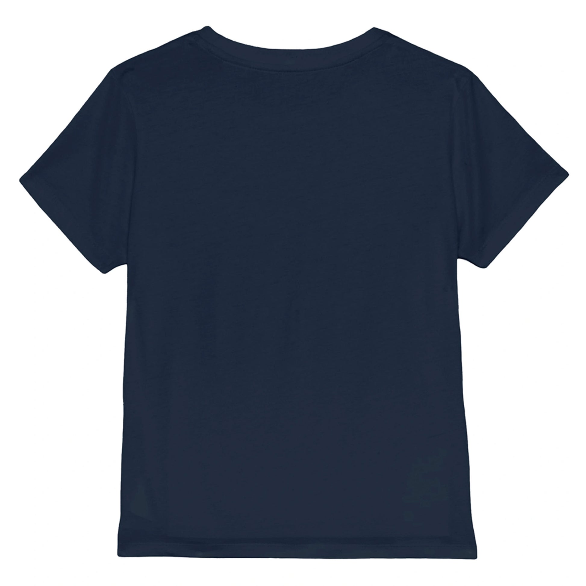 Navy - Back - One Piece Childrens-Kids Luffy Stickers T-Shirt