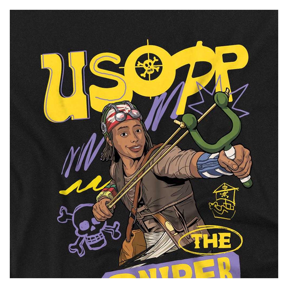 Black - Side - One Piece Childrens-Kids Usopp Sniper Sweatshirt