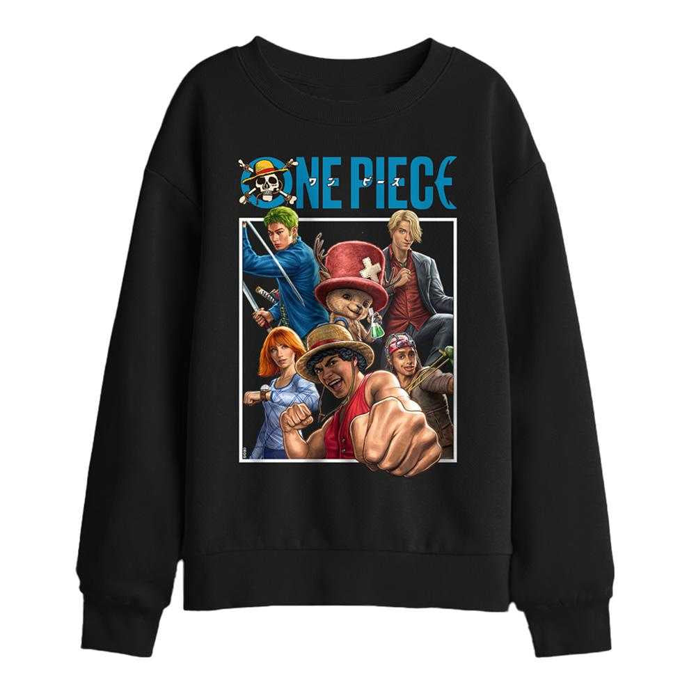 Black - Front - One Piece Childrens-Kids Group Box Sweatshirt