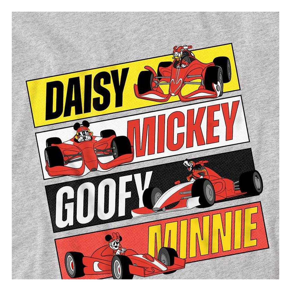 Athletic Heather - Side - Disney Childrens-Kids Racing Mickey Mouse & Friends Coloured Boxes Sweatshirt