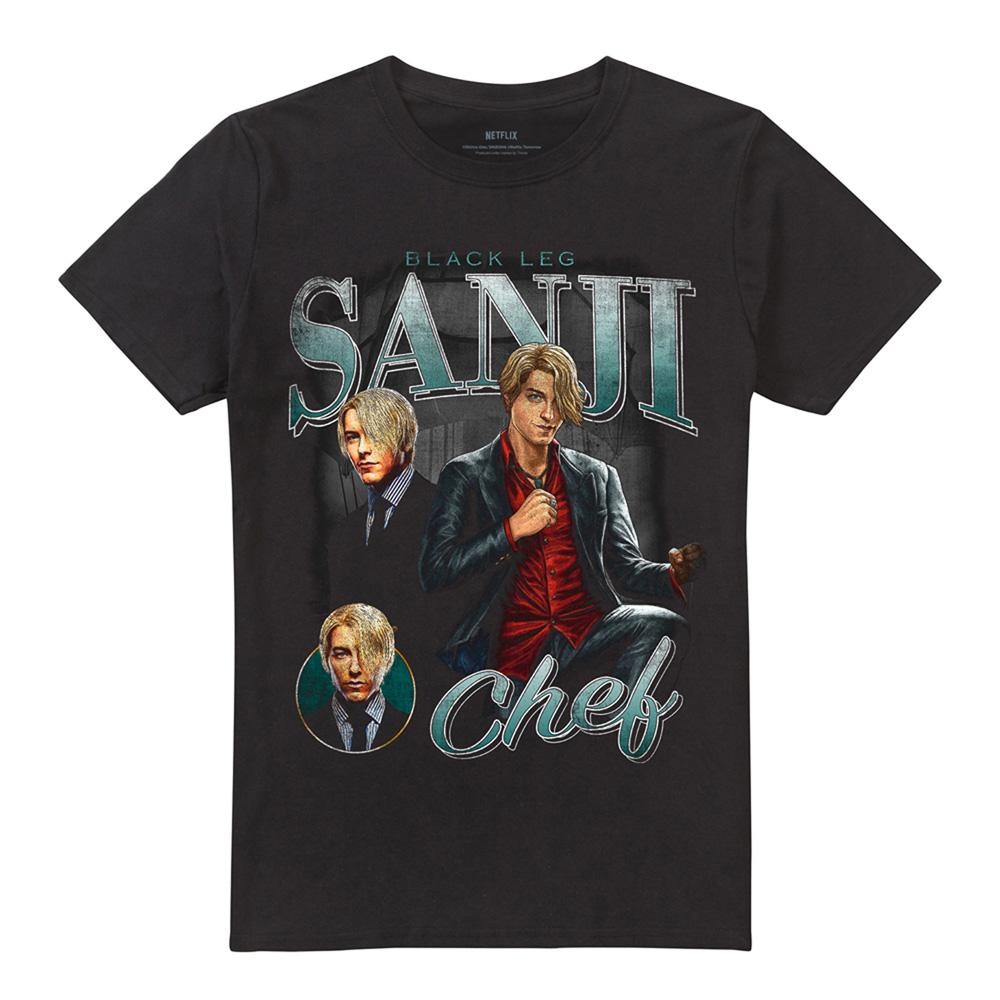 Black - Front - One Piece Unisex Adult Sanji Homage T-Shirt