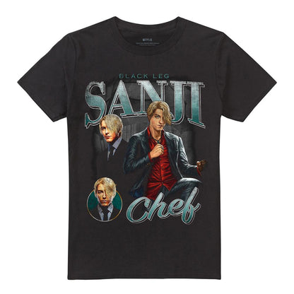 Black - Front - One Piece Unisex Adult Sanji Homage T-Shirt