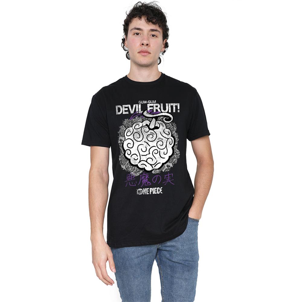 Black - Back - One Piece Unisex Adult Gumgum Devil Fruit T-Shirt
