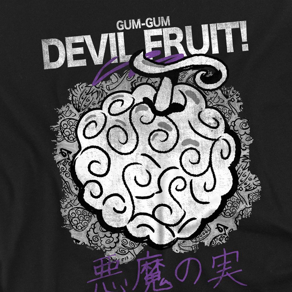 Black - Side - One Piece Unisex Adult Gumgum Devil Fruit T-Shirt