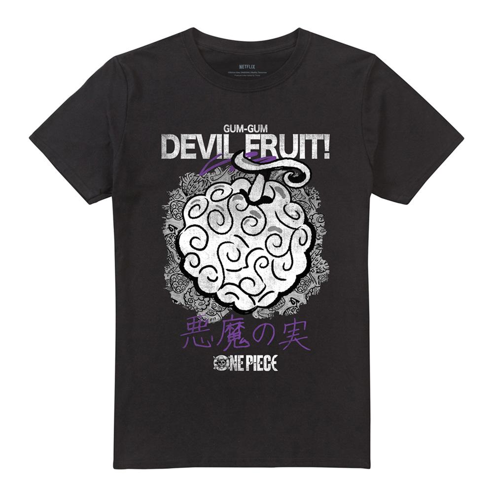 Black - Front - One Piece Unisex Adult Gumgum Devil Fruit T-Shirt