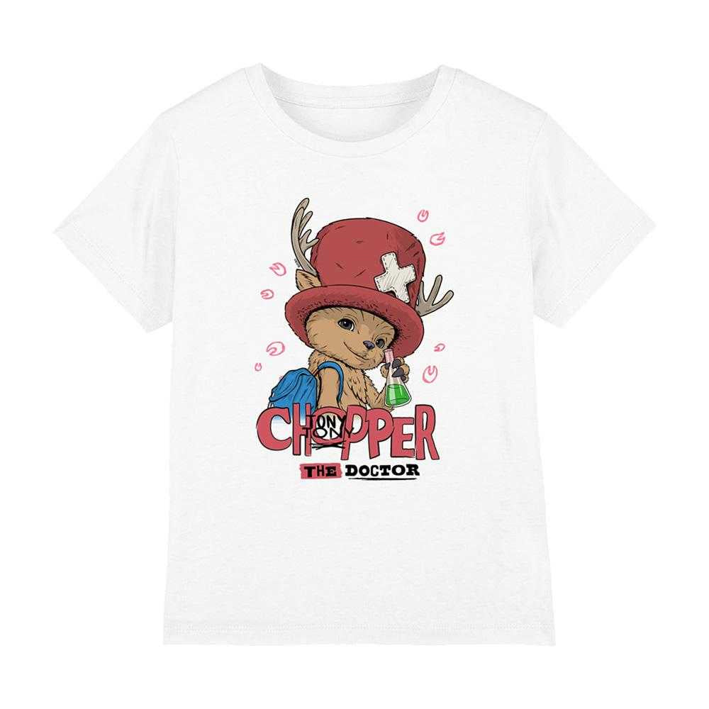 White - Front - One Piece Childrens-Kids The Doctor Tony Tony Chopper T-Shirt