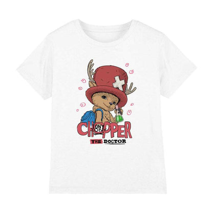 White - Front - One Piece Childrens-Kids The Doctor Tony Tony Chopper T-Shirt
