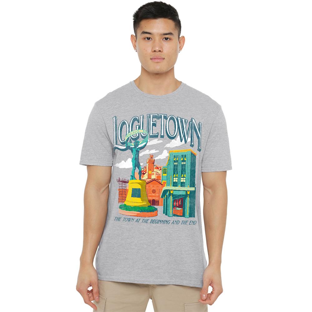 Athletic Heather - Back - One Piece Unisex Adult Loguetown The Beginning And The End T-Shirt