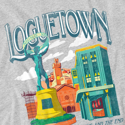Athletic Heather - Side - One Piece Unisex Adult Loguetown The Beginning And The End T-Shirt