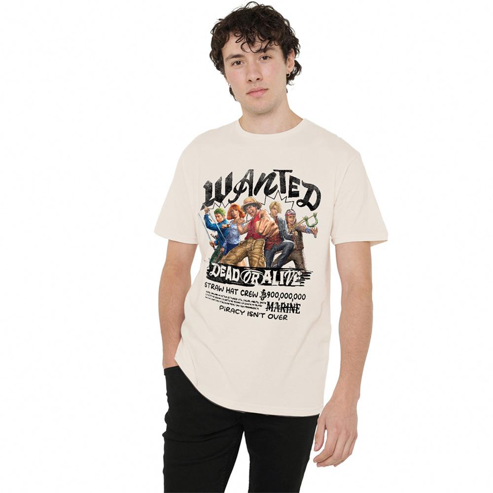 Natural - Back - One Piece Unisex Adult Straw Hat Crew Dead Or Alive T-Shirt