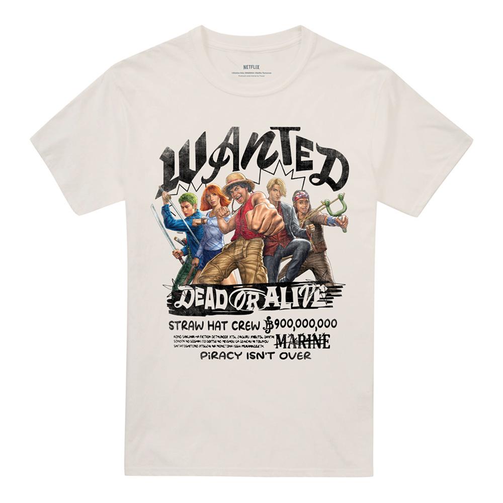 Natural - Front - One Piece Unisex Adult Straw Hat Crew Dead Or Alive T-Shirt