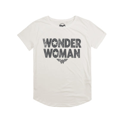 Vintage White - Front - Wonder Woman Womens-Ladies Star Logo T-Shirt