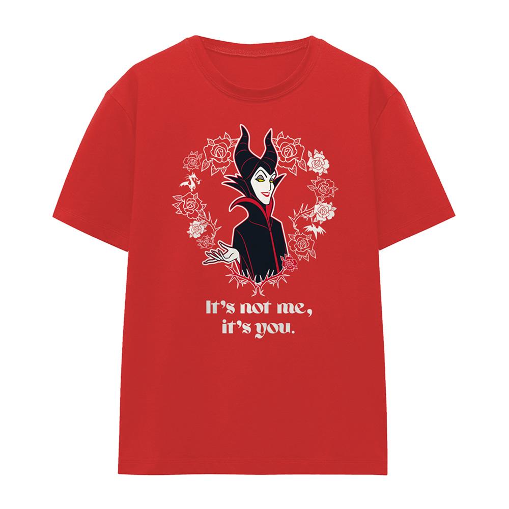 Red - Front - Maleficent Womens-Ladies Roses T-Shirt