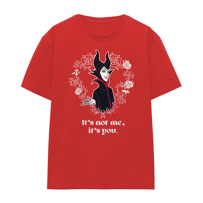 Red - Front - Maleficent Womens-Ladies Roses T-Shirt