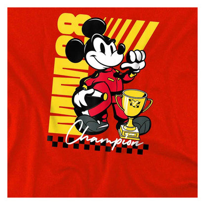 Red - Side - Disney Childrens-Kids Champion Mickey Mouse Trophy T-Shirt