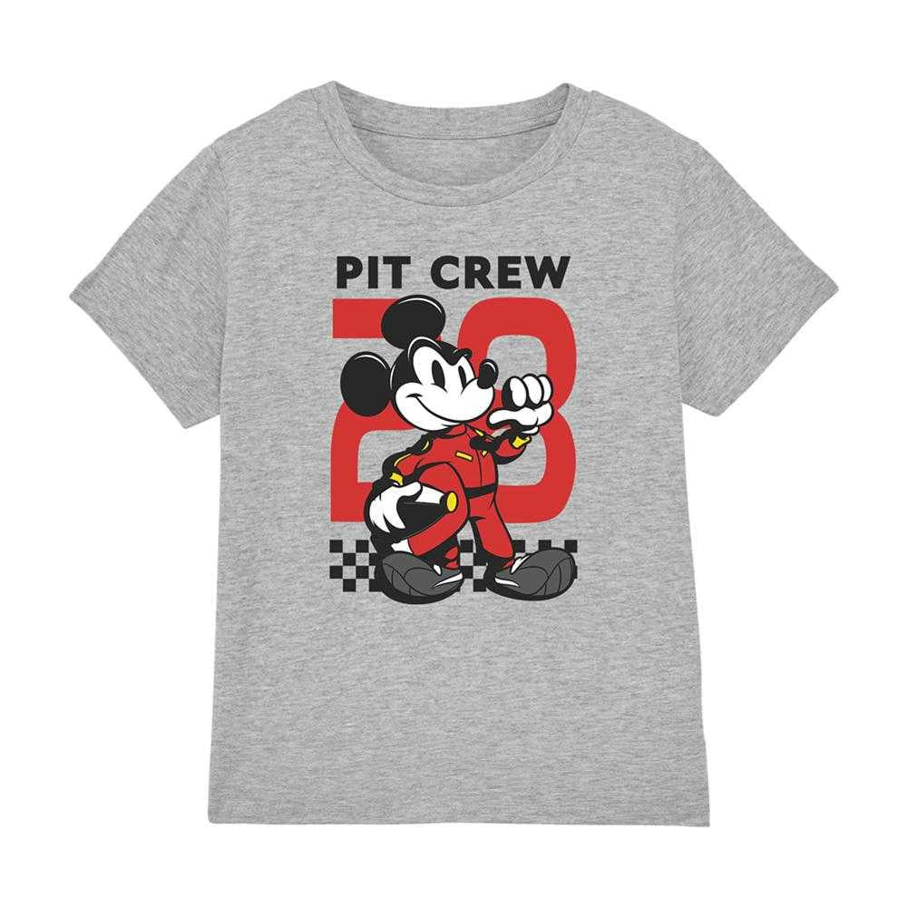 Athletic Heather - Front - Disney Childrens-Kids Mickey Mouse Pit Crew T-Shirt