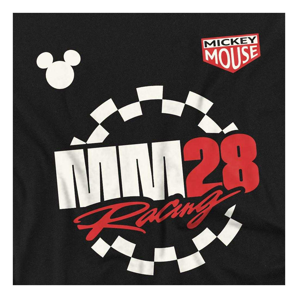 Black - Side - Disney Childrens-Kids Checkered Badge Racing T-Shirt