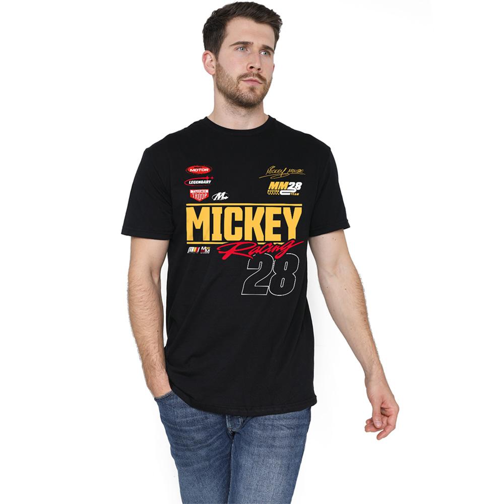 Black - Lifestyle - Disney Unisex Adult 28 Mickey Mouse Racing T-Shirt