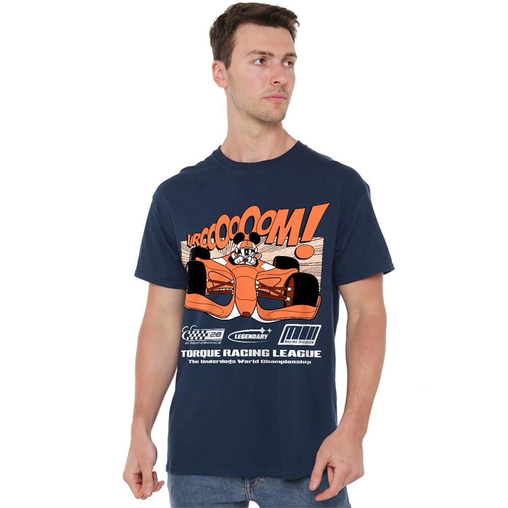 Deep Navy - Lifestyle - Disney Unisex Adult Mickey Mouse Comic Racing T-Shirt