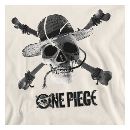 Natural - Side - One Piece Unisex Adult Skull Logo Sweatshirt