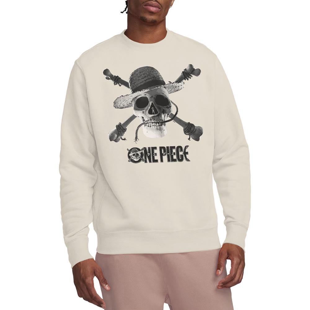 Natural - Lifestyle - One Piece Unisex Adult Skull Logo Sweatshirt
