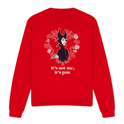 Red - Front - Maleficent Unisex Adult Roses Sweatshirt