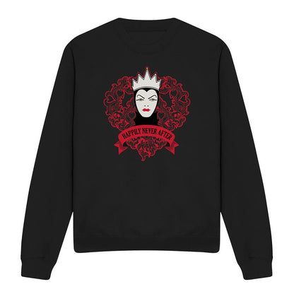 Black - Front - Snow White And The Seven Dwarfs Unisex Adult Happily Never After Evil Queen Sweatshirt