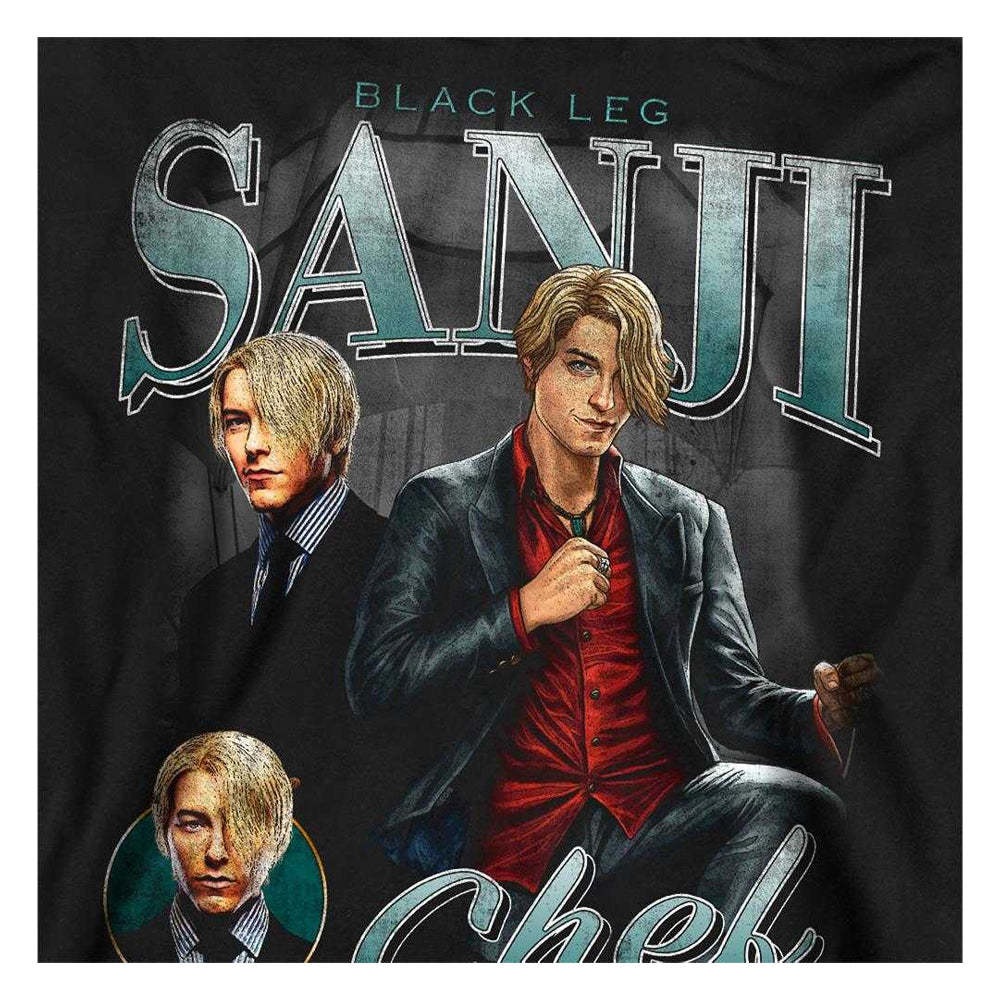 Black - Side - One Piece Unisex Adult Sanji Homage Sweatshirt