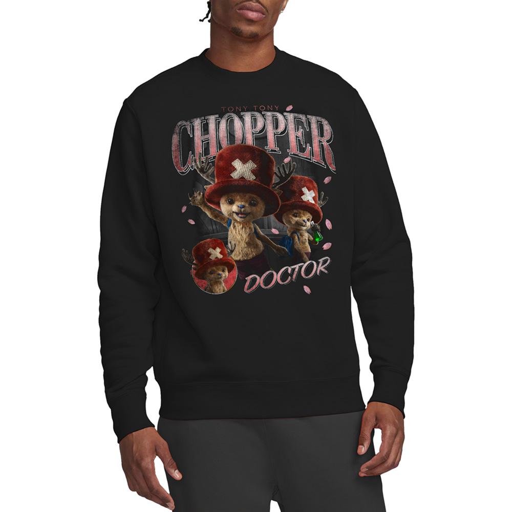 Black - Lifestyle - One Piece Unisex Adult Tony Tony Chopper Homage Sweatshirt