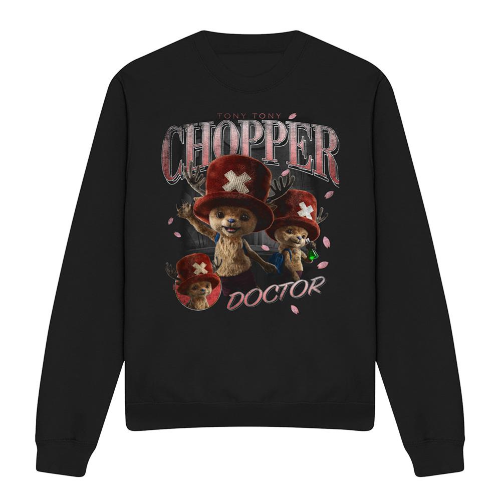 Black - Front - One Piece Unisex Adult Tony Tony Chopper Homage Sweatshirt