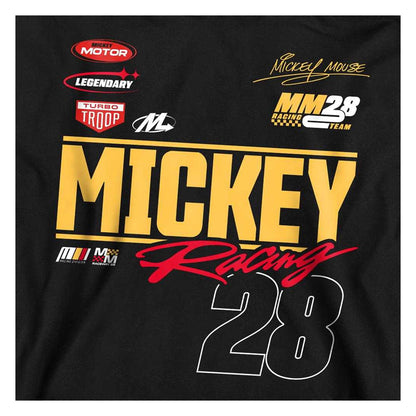 Black - Side - One Piece Unisex Adult Racing 28 Mickey Mouse Sweatshirt
