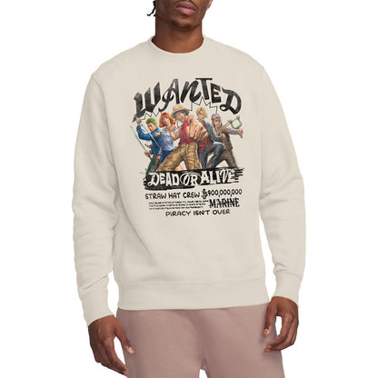 Natural - Lifestyle - One Piece Unisex Adult Straw Hat Crew Dead Or Alive Sweatshirt