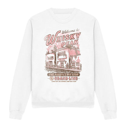 White - Front - One Piece Unisex Adult Welcome to Whisky Peak Sweatshirt
