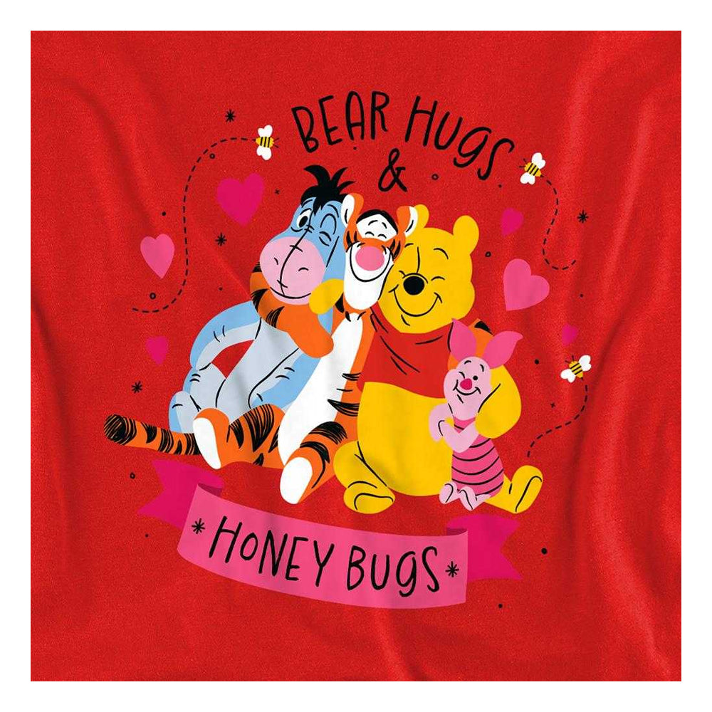 Red - Side - Winnie the Pooh Unisex Adult Bear Hugs Sweatshirt