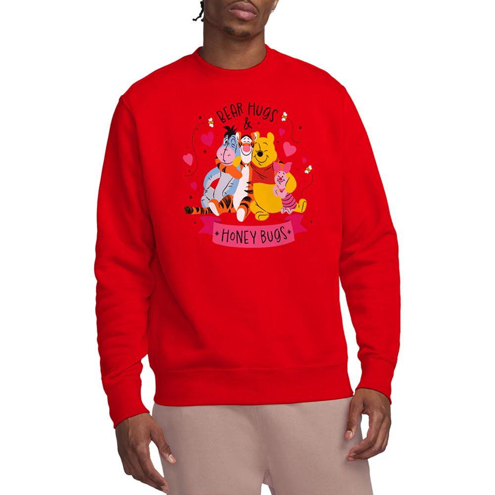 Red - Lifestyle - Winnie the Pooh Unisex Adult Bear Hugs Sweatshirt