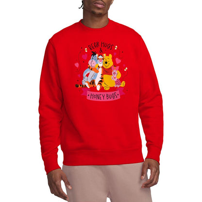 Red - Lifestyle - Winnie the Pooh Unisex Adult Bear Hugs Sweatshirt