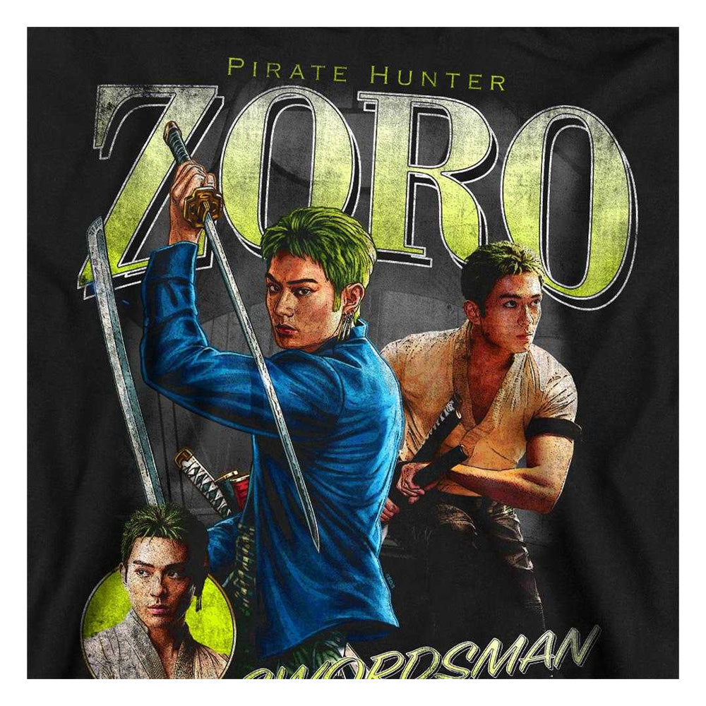 Black - Side - One Piece Unisex Adult Roronoa Zoro Homage Sweatshirt