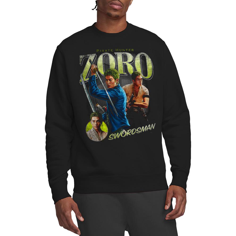 Black - Lifestyle - One Piece Unisex Adult Roronoa Zoro Homage Sweatshirt