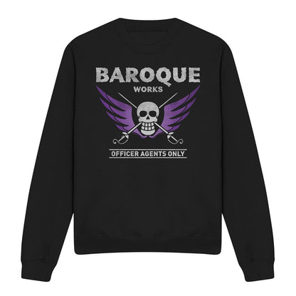 Black - Front - One Piece Unisex Adult Baroque Works Agent Sweatshirt