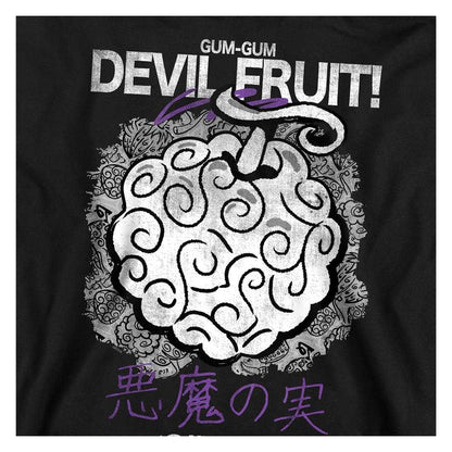 Black - Side - One Piece Unisex Adult Gumgum Devil Fruit Sweatshirt